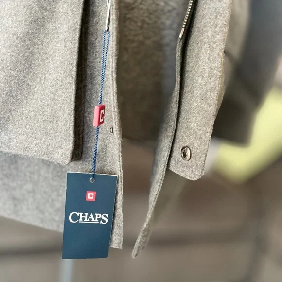 Chaps Men’s heathered, gray jacket with large pockets - Picture 7 of 12